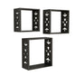 Home Sparkle MDF Wall Display Storage Shelf | Square Shaped Floating Shelves| Square Design Wall Mounted Shelves for Living Room Bedroom Home Deco Set of 3