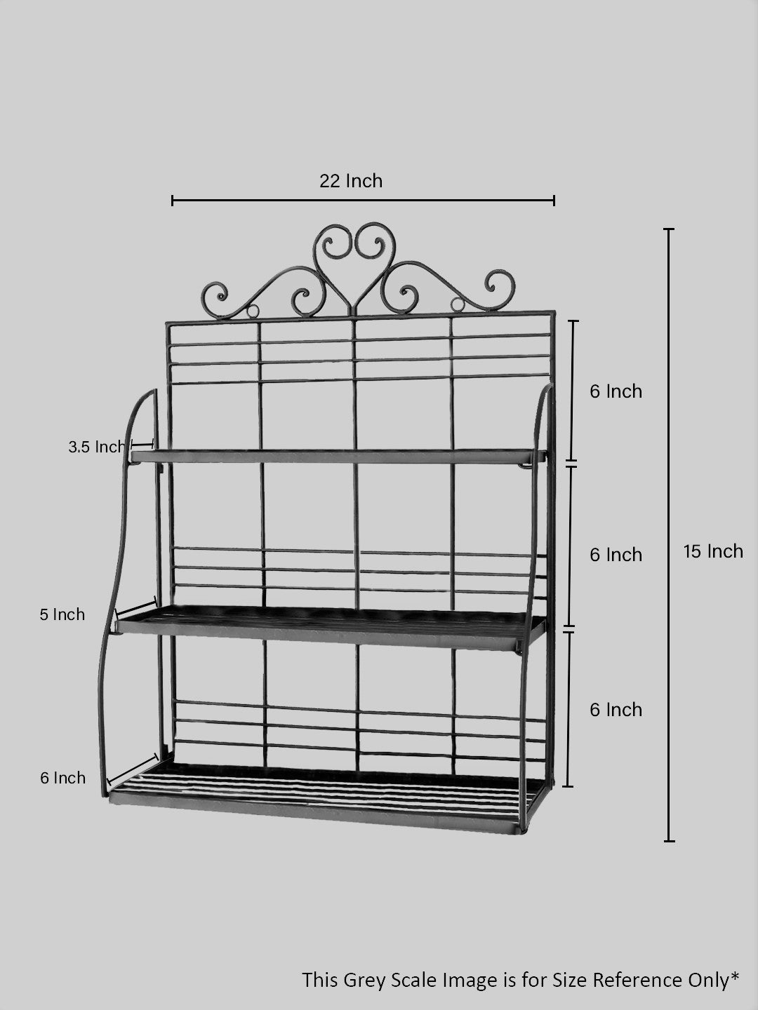 Home Sparkle Kitchen Rack Mild Steel (Black)